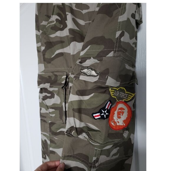 Mens Army Green Camo Pants Size 32 - Picture 4 of 9